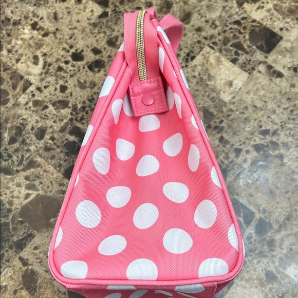 Kate Spade Pink and White Polka Dot lunch Tote - Picture 5 of 7